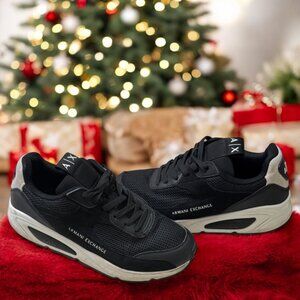 Armani Exchange Black Sneakers, Stylish and Comfortable